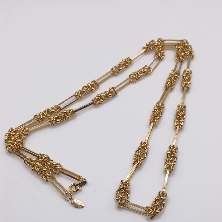 Citation Gold Tone Brutalist Necklace